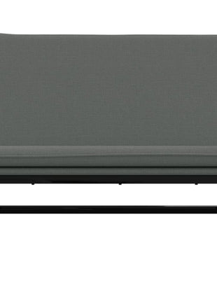 Bankje 100x75x76 cm stof donkergrijs
