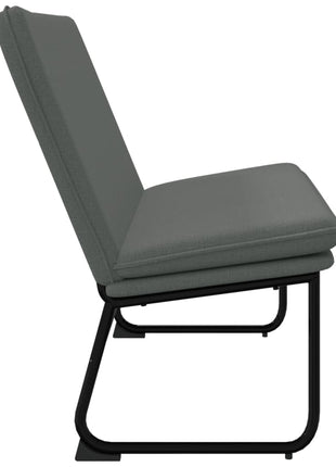 Bankje 100x75x76 cm stof donkergrijs