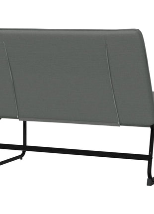 Bankje 100x75x76 cm stof donkergrijs