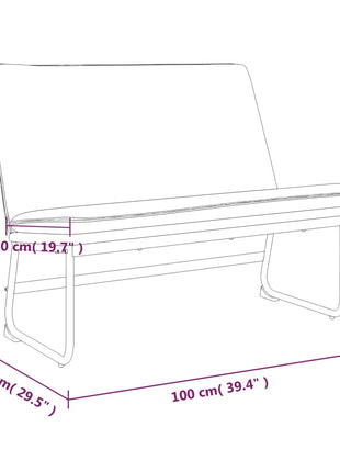 Bankje 100x75x76 cm stof donkergrijs