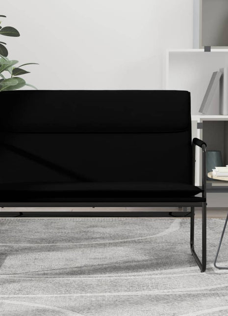 Bankje 100x64x80 cm kunstleer zwart
