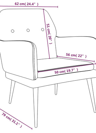 Fauteuil 62X79X79 Cm Fluweel