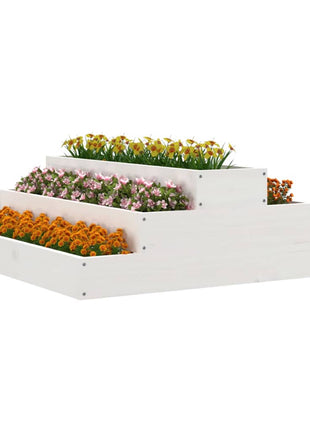 Plantenbak Massief Grenenhout Wit