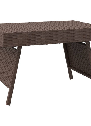 Bijzettafel Inklapbaar 60X40X38 Cm Poly Rattan
