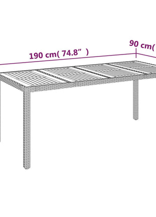 Tuintafel Met Poly Rattan Zwart