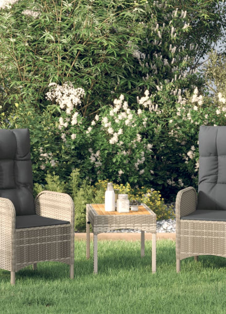 Loungeset Met Kussens Poly Rattan
