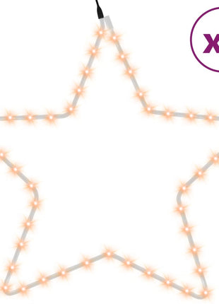 Kerstfiguren Sterren Met 48 Led's 56 Cm Warmwit