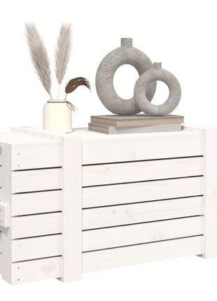 Opbergbox 91X40,5X42 Cm Massief Grenenhout Wit