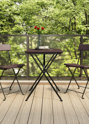 Bistrostoelen Inklapbaar Poly Rattan En Staal