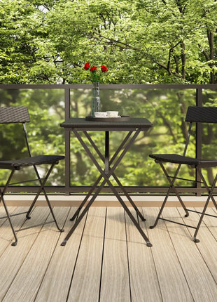 Bistroset Inklapbaar Poly Rattan