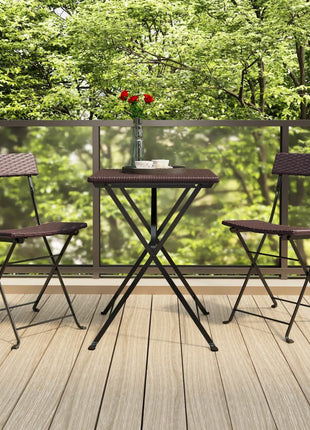Bistroset Inklapbaar Poly Rattan