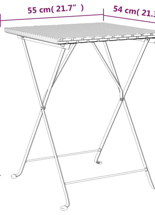 Bistroset Inklapbaar Poly Rattan
