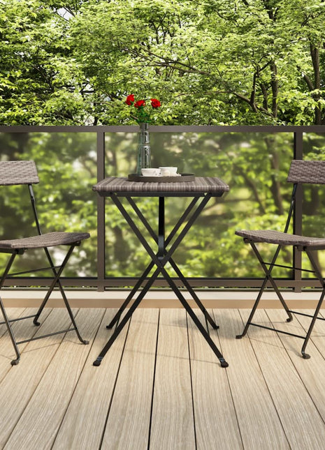 Bistroset Inklapbaar Poly Rattan