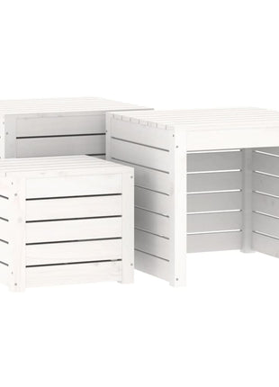 3-Delige Tuinboxset Massief Grenenhout