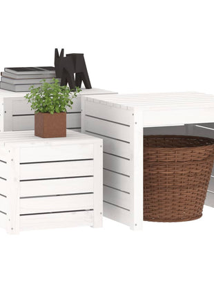 3-Delige Tuinboxset Massief Grenenhout