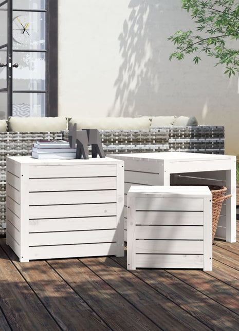 3-Delige Tuinboxset Massief Grenenhout
