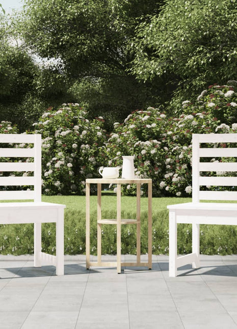Tuinstoelen 2 st 50x48x91,5 cm massief grenenhout wit