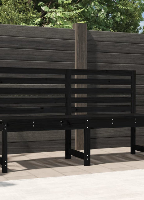 Tuinbank 157,5 Cm Massief Grenenhout Zwart Zwart Grenenhout