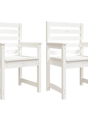 Tuinstoelen 2 st 60x48x91 cm massief grenenhout wit