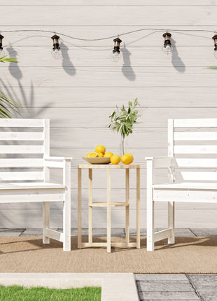 Tuinstoelen 2 st 60x48x91 cm massief grenenhout wit