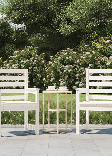 Tuinstoelen 2 st 60x48x91 cm massief grenenhout wit