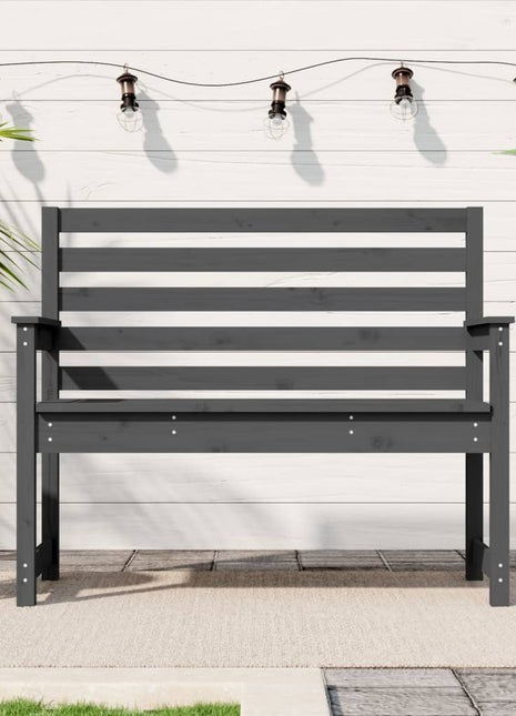 Tuinbank 109X48X91,5 Cm Massief Grenenhout Grijs Grijs Grenenhout