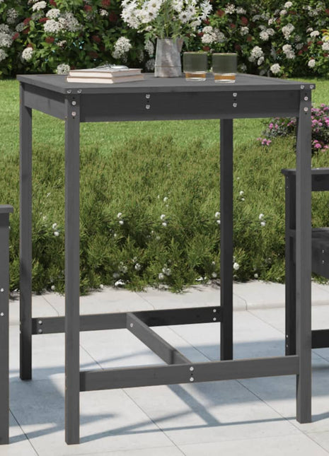 Tuintafel 82,5X82,5X110 Cm Massief Grenenhout Grijs