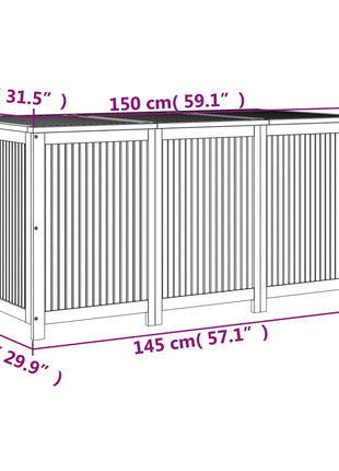 Tuinbox 150x80x75 cm massief acaciahout