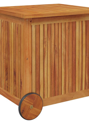 Tuinbox met wieltjes 60x50x58 cm massief acaciahout