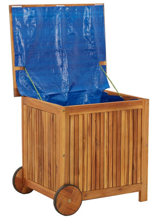 Tuinbox met wieltjes 60x50x58 cm massief acaciahout
