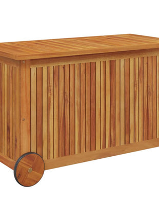 Tuinbox met wieltjes 90x50x58 cm massief acaciahout