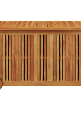 Tuinbox met wieltjes 90x50x58 cm massief acaciahout