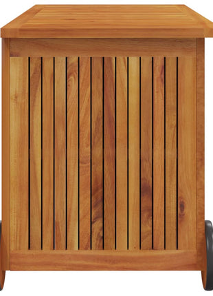 Tuinbox met wieltjes 90x50x58 cm massief acaciahout