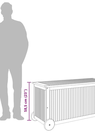 Tuinbox Met Wieltjes Massief Acaciahout