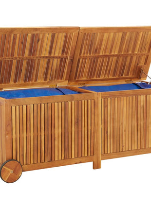 Tuinbox met wieltjes 150x50x58 cm massief acaciahout