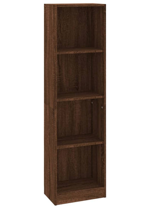 Boekenkast Met 4 Schappen Bewerkt Hout Bruineiken
