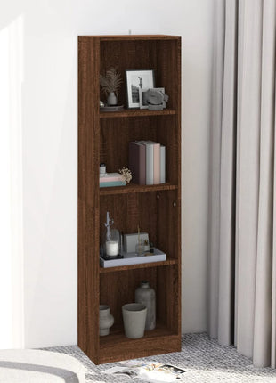 Boekenkast Met 4 Schappen Bewerkt Hout Bruineiken
