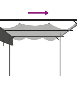Pergola Met Uitschuifbaar Dak 395X292X230 Kleurig