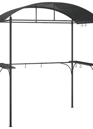 Barbecuepaviljoen Met Zijplanken 220X115X230 Cm Staal Antraciet