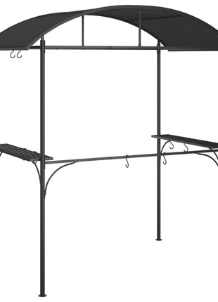 Barbecuepaviljoen Met Zijplanken 220X115X230 Cm Staal Antraciet