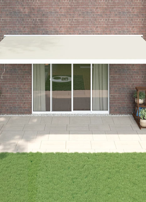 Luifel Uittrekbaar Stof En Aluminium Crèmekleurig