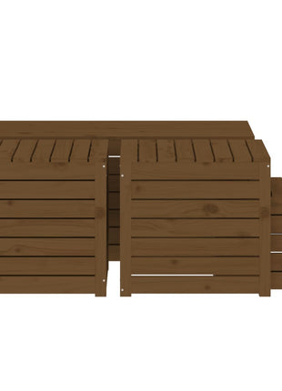 4-Delige Tuinboxset Massief Grenenhout