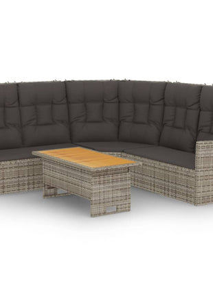 Loungeset Met Kussens Poly Rattan