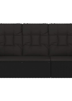 Tuinbank Verstelbaar Met Kussens 173 Cm Poly Rattan