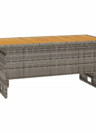 Tuintafel 100X50X43/63 Cm Acaciahout En Poly Rattan
