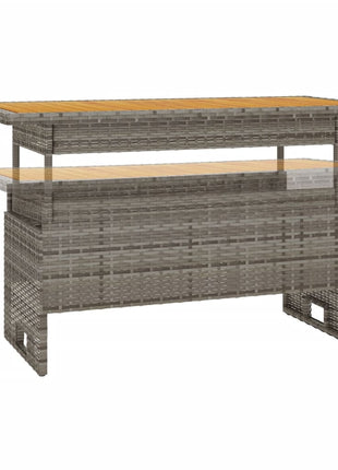 Tuintafel 100X50X43/63 Cm Acaciahout En Poly Rattan