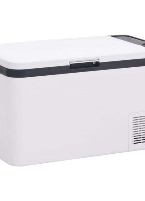 Koelbox met handvat 25 L PP & PE zwart en wit