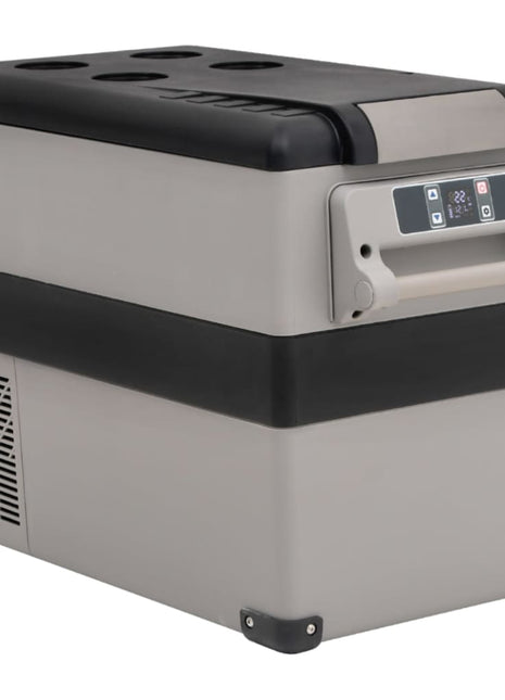 Koelbox met handvat 55 L PP & PE zwart en grijs
