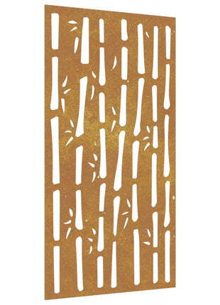 Wanddecoratie Tuin Bamboe-Ontwerp 105X55 Cm Cortenstaal