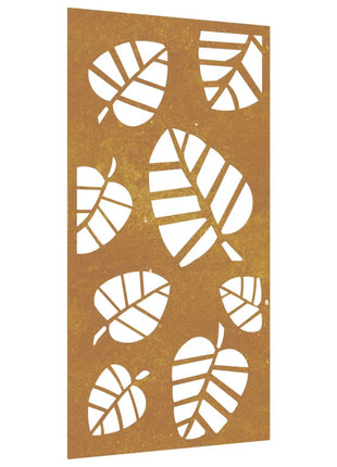 Wanddecoratie Tuin Bladontwerp 105X55 Cm Cortenstaal